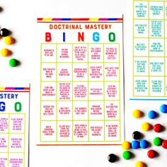 the printable game is next to some candy