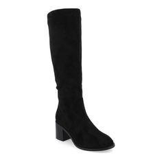 A stacked block heel adds a chic touch to these Journee Collection Tru Comfort Foam women's Romilly heeled knee high boots. WC = wide calf; XWC = extra wide calf Click this FOOTWEAR GUIDE to find the perfect fit and more! FEATURES Tru Comfort Foam footbed Stacked block heel Inside zipper Knee highCONSTRUCTION Faux leather upper Fabric lining Faux leather midsole Man-made outsoleDETAILS Round toe Zipper closure Foam footbed 2.5-in heel 15-in. shaft Shaft circumference: 14-in. Shaft circumference: Wide Calf Platform Boots With Stacked Block Heel, Trendy Wide Calf Platform Boots With Block Heel, Wide Calf Winter Boots With Block Heel, Tall Fall Boots With Block Heel, Spring Knee-high Wide Calf Boots, Wide Calf Knee-high Boots For Spring, Spring Over-the-knee Heeled Boots, Wide Calf Knee-length Heeled Boots For Spring, Spring Wide Calf Knee-length Heeled Boots