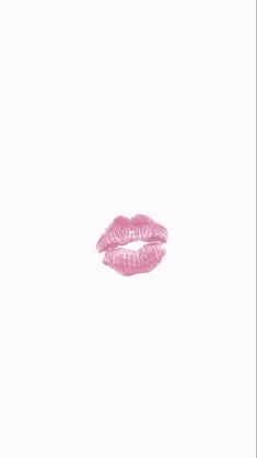 a pink lip on a white background