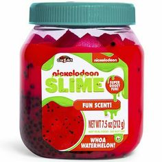 a jar of slime fruit jam on a white background