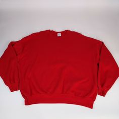 Vtg Jerzees Blank Sweatshirt Mens 3X Red Crewneck Plain Pullover USA 90s.  Great vintage sweatshirt in good shape! Blank Sweatshirts, Red Crewneck, Vintage Sweatshirt, Mens Sweatshirts, Crew Neck, Sweatshirts, Red, Quick Saves