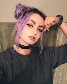 Edgy Girls, Alternative Hair, Grunge Hair, Aesthetic Hair, Purple Hair, Pretty Hairstyles, Hair Goals