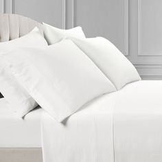 6-pc set includes: 1 Flat Sheet, 1 Fitted Sheet, 4 Pillow Cases. Embroidery Detail. 100% Cotton. Lush Decor White Solid King Bedspread Cotton | 16T007428 Silky Bed Sheets, Queen Bedspread, Lush Decor, Cotton Bedsheets, King Sheet Sets, Cotton Sheet Sets, Sheet Sets Queen, Bed Sheet Sets, Cotton Bedding