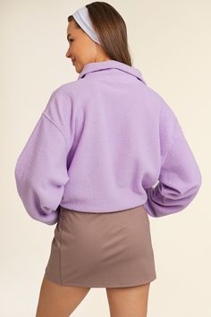 Front Pocket DetailAdjustable Drawstrings 100% Polyester Clothes Ideas, Front Pocket, Lavender, Clothes