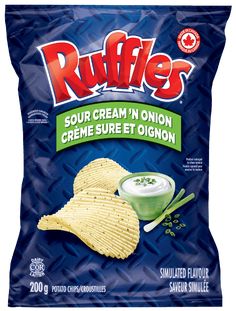 ruffles sour cream'n onion creme suree dijonon potato chips