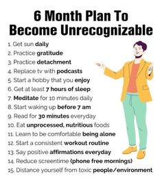 Becoming Unrecognizable, Become Unrecognizable In 6 Months, How To Become Unrecognizable In A Month, How To Be Unrecognizable, 6 Months Plan, 6 Month Plan, Successful Motivation, How To Become Successful, Self Care Bullet Journal