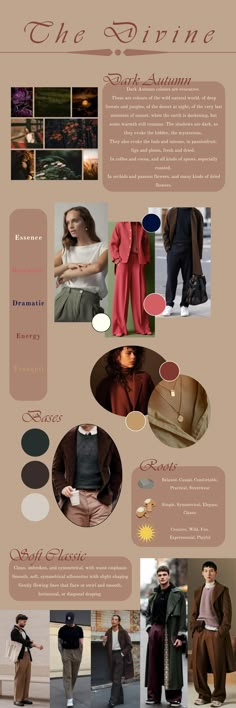 Deep Autumn Dramatic Classic, Deep Autumn Classic Style, Deep Autumn Soft Classic, Soft Classic Dark Autumn, Deep Autumn Summer Wardrobe, Zyla High Autumn, Romantic Dark Autumn, Dark Autumn Black Women, Dark Autumn Romantic Kibbe