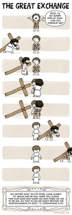 a cartoon depicting the different types of crosses and how they are used to carry them