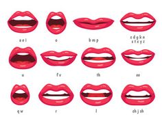 the different types of lips are shown in this illustration, and each has their own letter