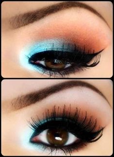 Blue Eye Makeup, Eye Make, Pretty Eyes, Love Makeup, Makeup For Brown Eyes, Pretty Makeup, All Things Beauty, Beautiful Makeup