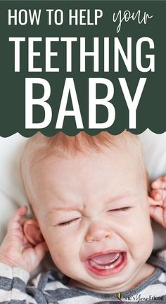 a crying baby with text overlay that reads how to help your teething baby Teething Signs, What Helps You Sleep, Teething Symptoms, Well Rested, Health Hacks, Baby Teething Toys, Baby Teething, Best Sleep