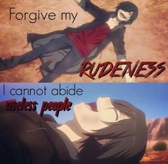 two anime characters with captions that say, i cannot't be able to ignore people