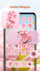 the pink flowers theme is displayed on an iphone screen, and it appears to be in full