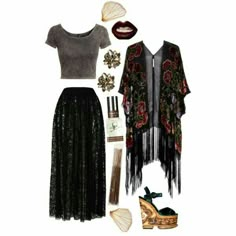 Bohemian Goth, Hippie Goth, Look Boho Chic, Estilo Hippie, Mode Boho, Bohol