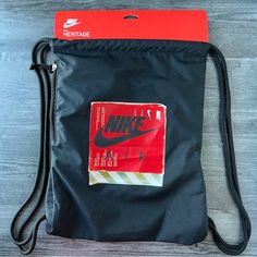 New With Tag Style Ba 6012-010 Red Nike School Bag, Nike Casual Black Backpack, Black Casual Nike Backpack, Casual Black Nike Backpack, Nike Red Travel Bag, Red Nike Travel Bag, Nike Shoulder Bag For School, Nike Black Bags For Everyday, Nike Shoulder School Bag