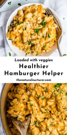 Healthier Hamburger Helper (with veggies!) Hamburger Helper With Veggies, Healthier Hamburger Helper, Hamburger Helper Recipe, Healthy Hamburger, Hamburger Helper Recipes, Macro Friendly Recipes, Lost 100 Pounds, Hamburger Helper, Grilled Zucchini