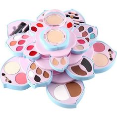 Makeup kit pure via 40 color All-in-one holiday gift makeup set cosmetic essential starter kit. Makeup Kit Professional, Indian Girl Makeup, Korean Ulzzang Makeup, Lilo And Stitch Characters, Baby Makeup, Newspaper Crafts Diy, Professional Makeup Kit, Korean Eye