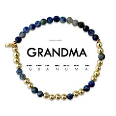 GRANDMA Love them. Spoil them. Give them back. Give your Grandma a gift to let them know how much they mean to you! Let this bracelet remind them they are loved and hold the best title of all... GRANDMA! This best selling Morse Code bracelet is now available in a classic gold color combination! The gold hematite beads are known to help keep you grounded and calm. This bracelet looks great alone or stacked with your other favorite Morse Code or stone stacking bracelets! How to read your jewelry: Grandma Love, I Love My Grandma, Stone Stacking, Gold Color Combination, Stacking Bracelets, Beading Jewelery, Morse Code Bracelet, Morse Code, Bracelet Ideas