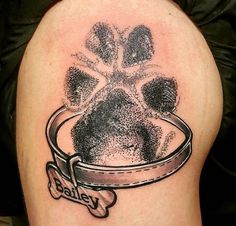 a dog's paw with a ribbon around it and the word, called celese