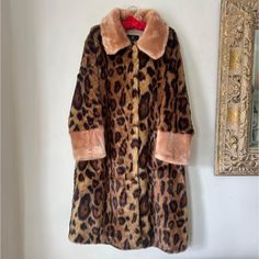 Worn Once. Smoke Free, Pet Free Home. Originally $700. I’ve Taken $300 Off The Original Price Faux Fur. Very Soft And Warm For The New Season. Cheetah Fur Coat, Fur Coat Street Style, Thrift Manifestation, Cheetah Coat, Cheetah Print Coat, Outfit Collages, December 01, Dopamine Dressing, Leopard Coat