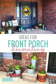 Small Porch Decorating Ideas, Front Porch Landscape, Front Porch Patio, Front Porch Decorating Ideas, Small Porch Decorating, Porch Landscaping, Modern Porch, Porch Bench