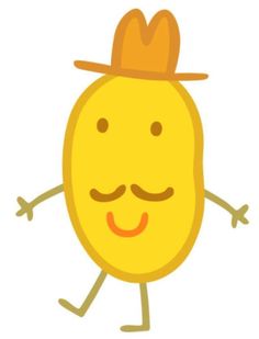 an orange with a cowboy hat is dancing