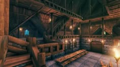 Valheim Interior, Viking Architecture, Sons Of The Forest, Mead Hall, Viking Home