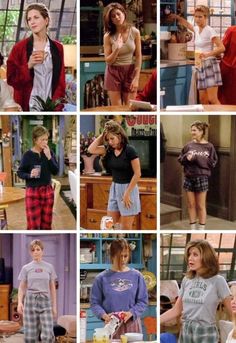 #rachelstyle Friends Theme Outfits, 90s Comfy Outfits, Comfy Vintage Outfit, Rachel Green Comfy Outfits, Jennifer Aniston Outfits 90s, Friends Tv Outfits, 90s Fashion Outfits 1990s Style, Friends Outfits 90s, Friends Rachel Outfits