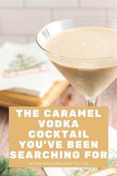 This is one of those creamy caramel vodka recipes that you won't believe is also dairy free - so it is a guest favorite! Add this to your list of party drinks for adults because and once you take the first sip, you'll be glad you did! Drinks Made With Caramel Vodka, Caramel Vodka Martini, Caramel Vodka Recipes, Drinks With Caramel Vodka, Caramel Vodka Drinks, Vanilla Vodka Recipes, Dairy Free Cocktails, Homemade Beefaroni Recipe, Caramel Cocktail