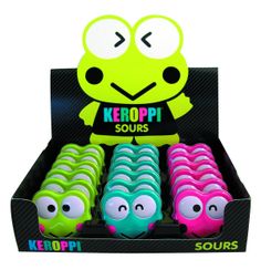 a box of keropp sours filled with different colors