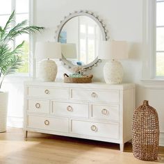 Ventura Dresser-Shell White - Chapin Furniture Timeless Bedroom Furniture, Coastal Dresser, Turquoise Dresser, Dining Room Furniture Design, Traditional Dressers, Room Furniture Design, Bassett Furniture, Mattress Bedroom, Bedroom Views