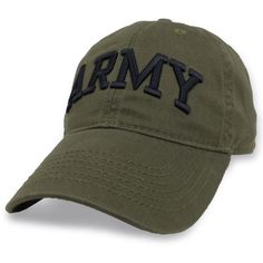 The Army Arch washed twill hat with details you won’t find anywhere else is built to last. Oh yeah, and with just the right wash and the perfect fit!100% Cotton twillUnstructured low profile fitOne size fits mostFull top-stitching, self-fabric sweatband and tapingAdjustable fabric strap with antique brass slide bucklePremium hi-density visor boardEmbroidered "Army" arched on front with 3D letters Army Combat Uniform, Airborne Army, Military Pride, Combat Uniforms, Army Hat, Gifts For Teen Boys, Army Camo, Army Women, Military Hat