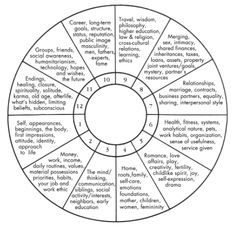 a wheel diagram with words in the center and numbers on each side, labeled to different areas