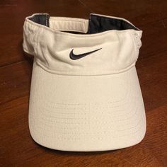 Nwot Nike Visor, White/Black, One Size 100% Cotton Visor, Adjustable Velcro Closure, Never Worn, Excellent Condition. Nike Visor, Nike Accessories, Nike White, White Nikes, Nike Women, White Black, White And Black, Black White, Women Accessories