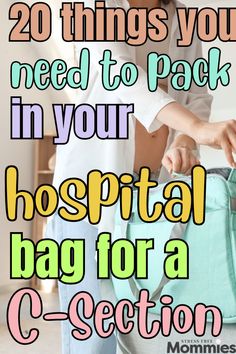 What to pack in your hospital bag for your scheduled C-section. Basic C-section hospital bag checklist with things you actually need and will use. Labor and delivery hospital bag essentials for scheduled c-section. Diaper Bag For Hospital, C Section Hospital Bag, Labor And Delivery Hospital Bag, Scheduled C Section, Delivery Hospital Bag, Delivery Hospital Gown, Third Trimester Checklist, Hospital Bag For Mom To Be, Pregnancy Hospital Bag