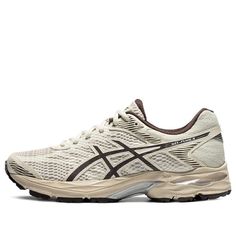 (WMNS) Asics Gel-Flux 4 'Cream Brown' 1012A523-202-KICKS CREW Sneaker Fits Women, Asics Sneakers Outfit, Aesthetic Running Shoes, Asics Shoes Outfit, Asics Aesthetic, On Running Shoes Women, Running Shoes Outfit, Cool Running Shoes, Asics Outfit