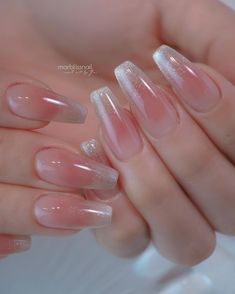 Elegant Touch Nails, Fancy Nails Designs, Simple Gel Nails, Blush Nails, Classic Nails, Soft Nails, Bridal Nails, Dream Nails