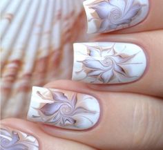 20 Marble Nail Art Tutorials That Are Truly Mesmerizing Ongles Beiges, Water Marble Nail Art, Water Marble Nails, Marble Nail Designs, Marble Nail, Marble Nail Art, Nagel Tips, Nail Polish Trends, Purple Nail