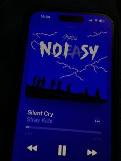 an iphone with the words notasy on it