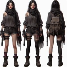 Appocolipse Outfit, Outfits Apocalipsis Zombie, Dystopian Outfits Character Inspiration, Zombie Apocalypse Outfits Drawing, Tlou Outfits, Apocalypse Outfit Aesthetic, Zombie Apocalypse Clothes, Dystopian Aesthetic Clothes, Wilderness Outfit