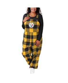 in stock Plaid Overalls, Lumberjack Style, Steelers Logo, Pittsburgh Steelers Logo, Buffalo Plaid Pattern, Black Overalls, Logo Display, Bib Overalls, Trendy Clothes