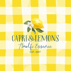 the logo for capri & lemons, an ambie essene restaurant in st petersburg