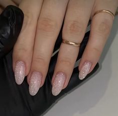 Sparkly Acrylic Nails, Oval Acrylic Nails, Glitter Nails Acrylic, Glittery Nails, White Glitter Nails, Nails Homecoming, Homecoming Nails Acrylic