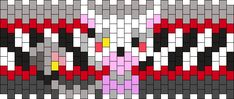 the pixel art is made up of different colors and shapes, including black, white, red