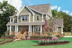 this is an artist's rendering of these country house plans