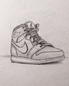 a drawing of a pair of sneakers