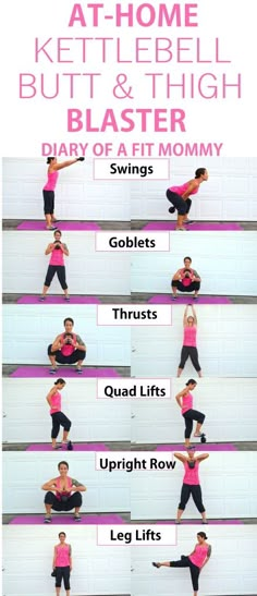 At Home Kettlebell Butt & Thigh Blaster Free Workout Inner Leg Workout, Fitness Before After, Kettlebell Abs, Workout Morning, Kettlebell Set, Kettlebell Cardio, Fitness Diary