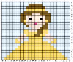 a cross stitch pattern with a woman's face in the center and numbers on it