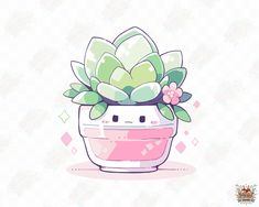 a flower pot with succulents in it