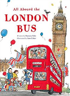 an illustrated children's book with the london bus